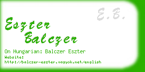 eszter balczer business card